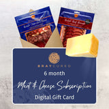 Monthly Meat & Cheese Subscription - e-Gift Card