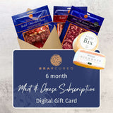 Monthly Meat & Cheese Subscription - e-Gift Card