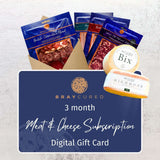 Monthly Meat & Cheese Subscription - e-Gift Card