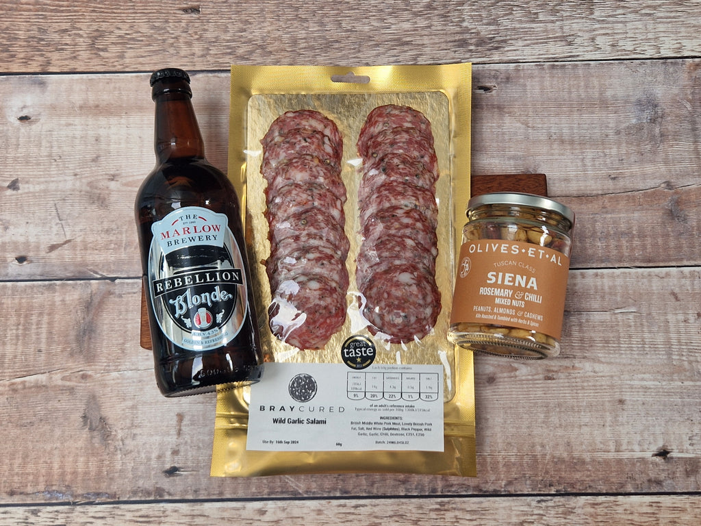 The Charcuterie Him-per - Charcuterie, Cocktail Nuts and Beer Hamper