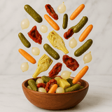 Nibbles of the Month - Balsamic Onions, Marinated Mini Figs, Fennel Taralli & Wasabi Peas- Free shipping - included with your next subscription delivery