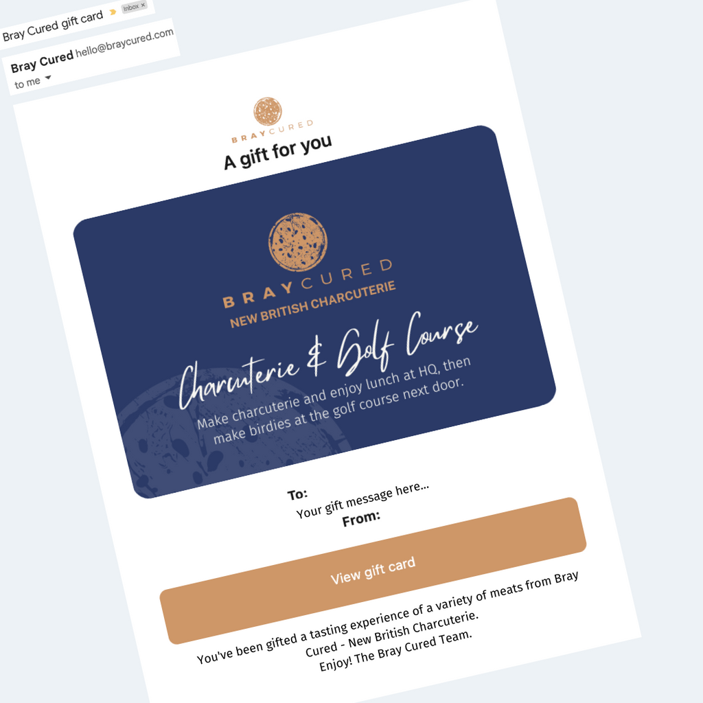 Charcuterie and Golf Course - e-Gift Cards for Charcuterie & Golf Course