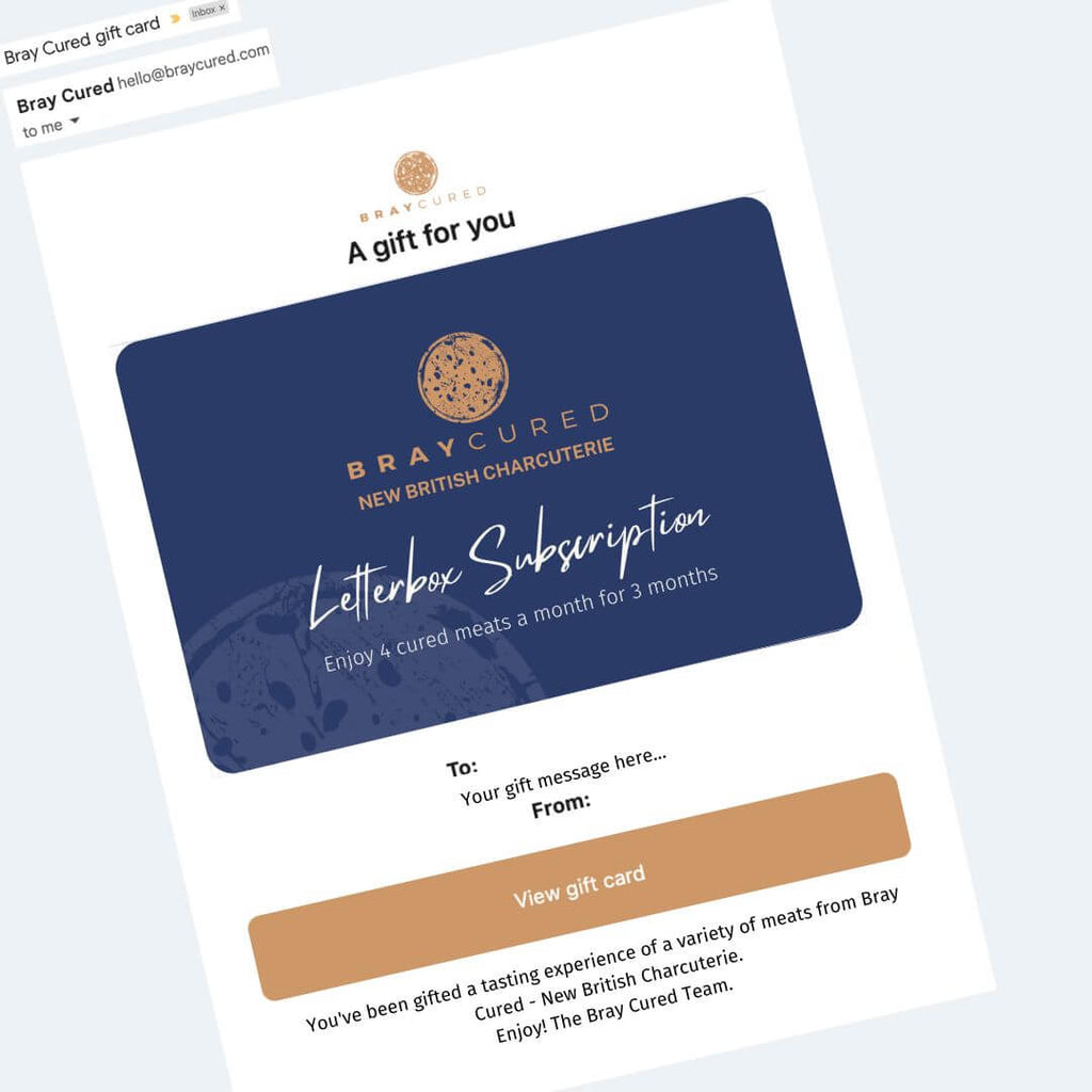Monthly Letterbox Charcuterie Subscription e Gift Cards